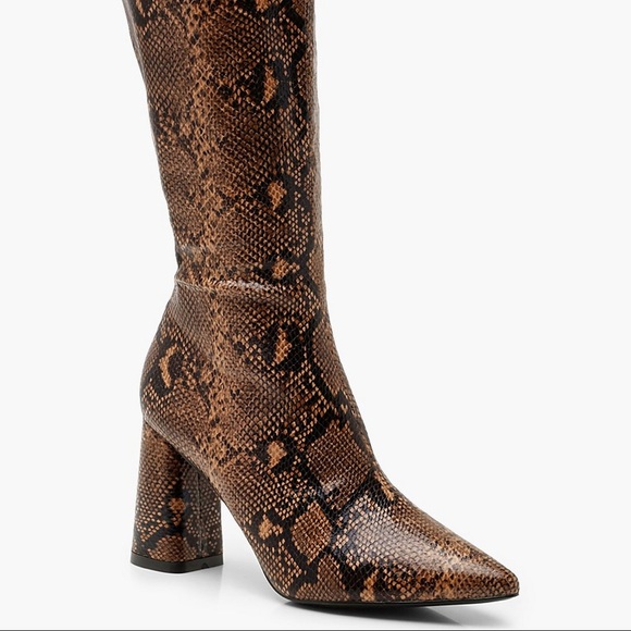 ISO boohoo knee high snake boot - Picture 2 of 3